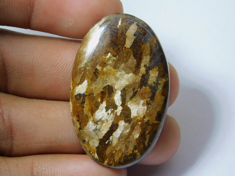 AAA Quality Natural Bronzite Loose Gemstone Very Rare !! 68 Ct 42X27 mm #7300 Semi Precious Handmade Stone For Jewelry Bronzite Cabochon