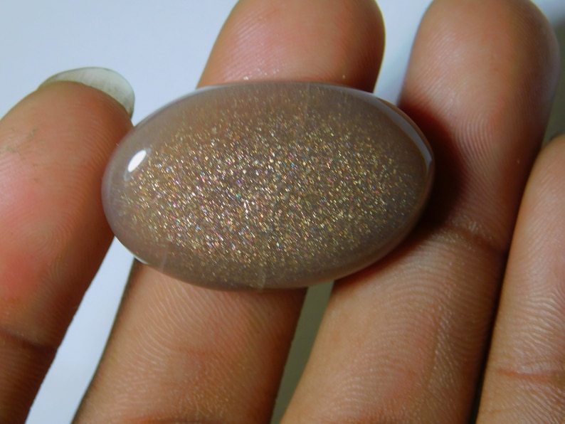 Natural Peach moonstone Cabochon Oval Shape Gemstone Moonstone Stone Loose Gemstone For Hand Polish Jewelry Making 45 Ct 32 X 20 Mm #7060