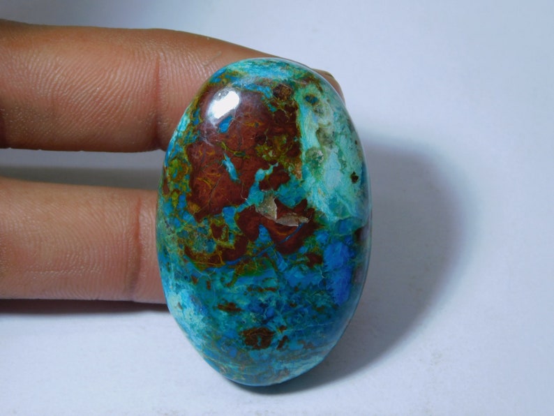 Very Rare 113 Ct 48X31 mm #5987 Natural Chrysocolla Gemstone Hand Polish AA++ Chrysocolla Loose Stone Semi Precious Handcraft For Jewelry