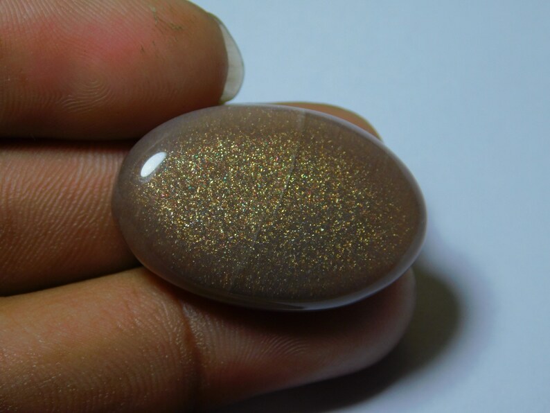Natural Peach moonstone Cabochon Oval Shape Gemstone Moonstone Stone Loose Gemstone For Hand Polish Jewelry Making 45 Ct 32 X 20 Mm #7060