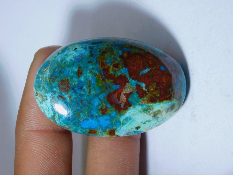 Very Rare 113 Ct 48X31 mm #5987 Natural Chrysocolla Gemstone Hand Polish AA++ Chrysocolla Loose Stone Semi Precious Handcraft For Jewelry
