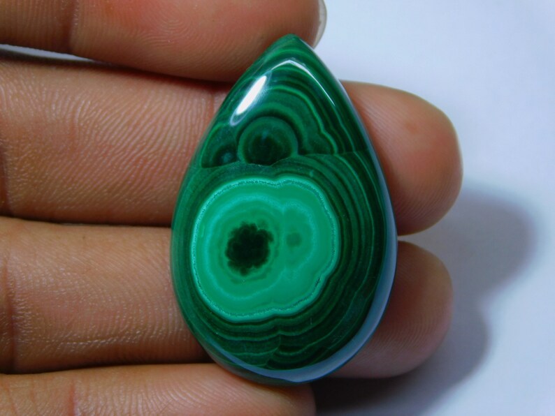 Top Quality Green Malachite Loose Gemstone Semi Precious Stone For Jewelry 62 Ct 38X25 mm #5872 Top Royal Natural Green Malachite Cabochon