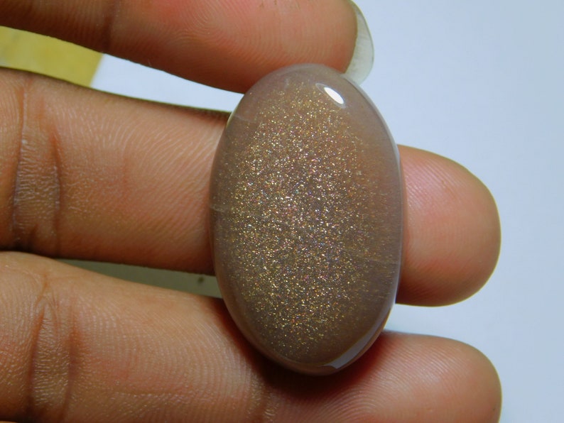Natural Peach moonstone Cabochon Oval Shape Gemstone Moonstone Stone Loose Gemstone For Hand Polish Jewelry Making 45 Ct 32 X 20 Mm #7060