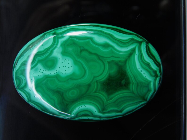Natural Green Malachite Cabochon Jewelry making Semi Precious Gemstone Top Quality Malachite Oval Loose Stone 213 Ct 55 X 35 mm #1946