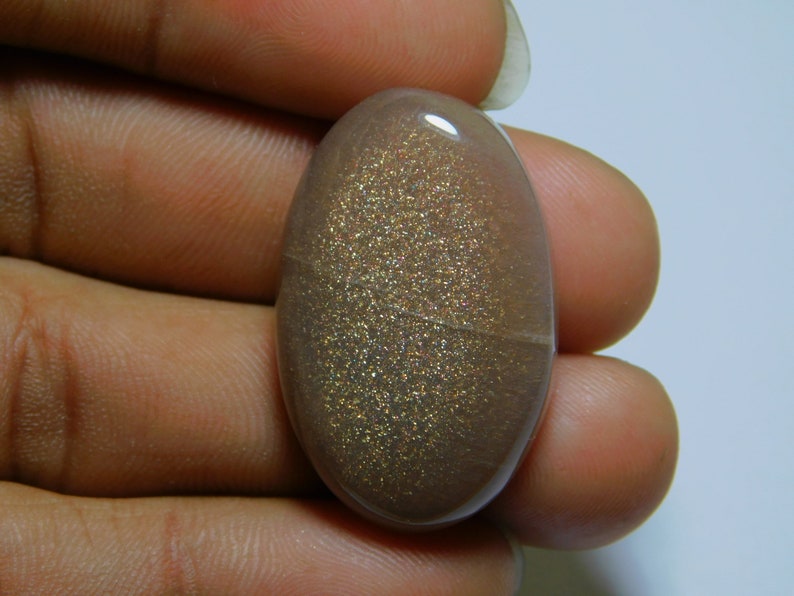 Natural Peach moonstone Cabochon Oval Shape Gemstone Moonstone Stone Loose Gemstone For Hand Polish Jewelry Making 45 Ct 32 X 20 Mm #7060