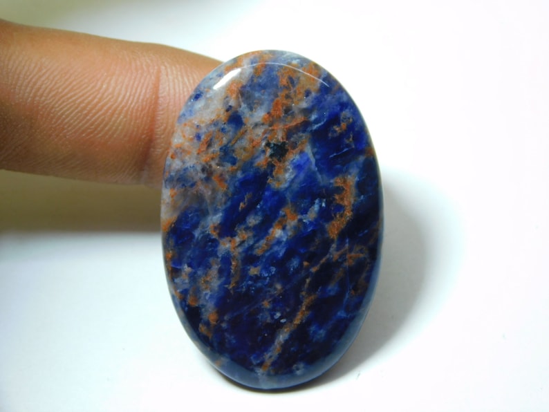 Top Quality Sodalite Gemstone Natural Blue /& Orange Sodalite Cabochon Jewelry Making Semi Precious Loose Stone 54 Ct 41X27 MM #6679 Rare