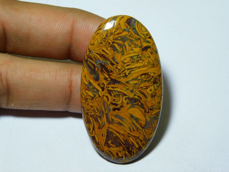 Natural Mariam Jasper Cabochon Semi Precious Gemstone Hand Polish Loose Stone Top Quality Jasper Jewelry making Oval  51 Ct 48 X 26 mm #2514