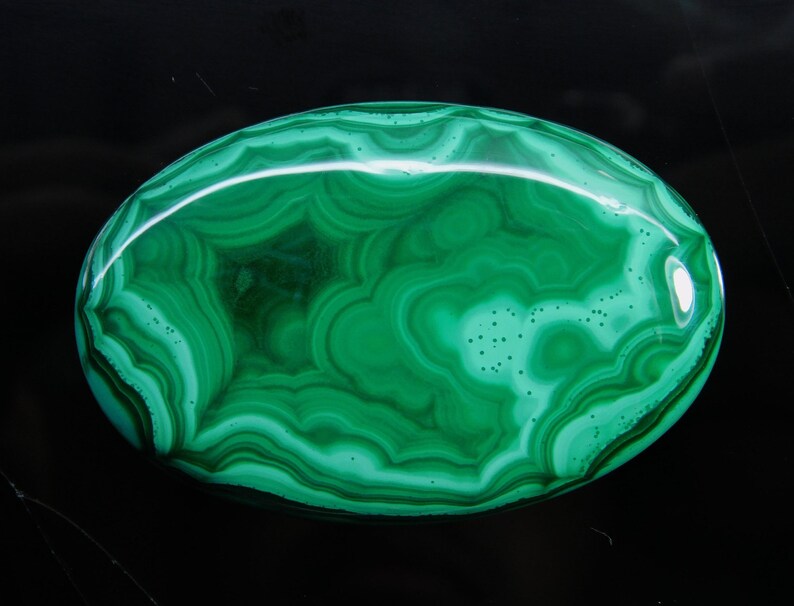 Natural Green Malachite Cabochon Jewelry making Semi Precious Gemstone Top Quality Malachite Oval Loose Stone 213 Ct 55 X 35 mm #1946