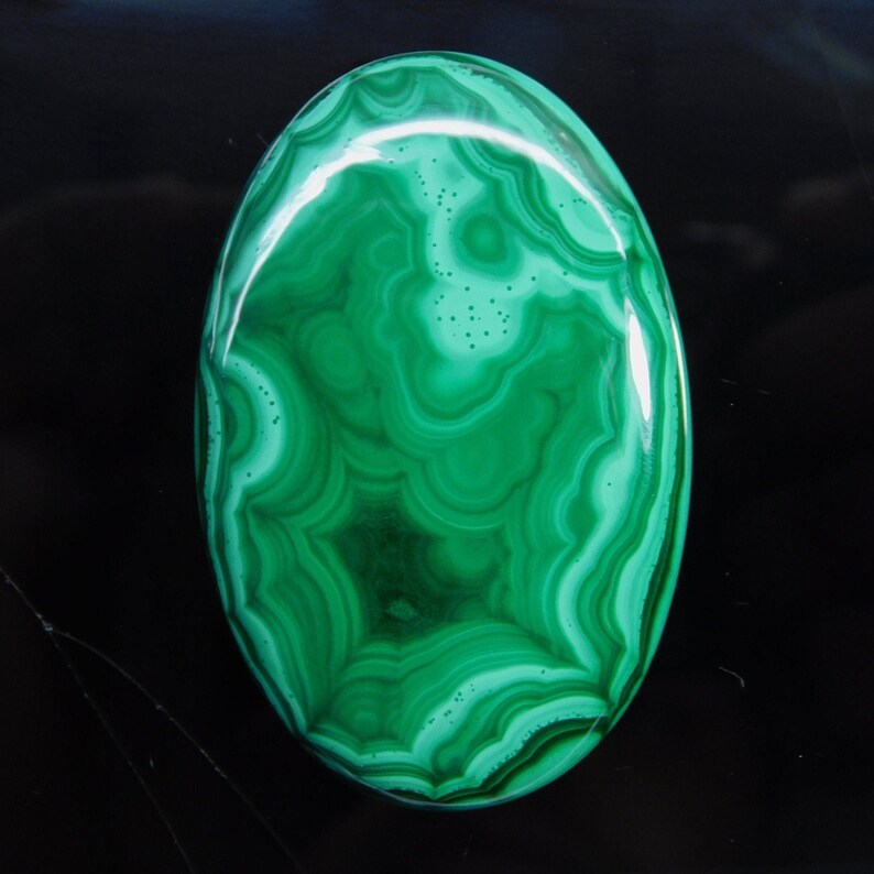 Natural Green Malachite Cabochon Jewelry making Semi Precious Gemstone Top Quality Malachite Oval Loose Stone 213 Ct 55 X 35 mm #1946