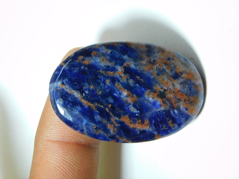 Top Quality Sodalite Gemstone Natural Blue /& Orange Sodalite Cabochon Jewelry Making Semi Precious Loose Stone 54 Ct 41X27 MM #6679 Rare