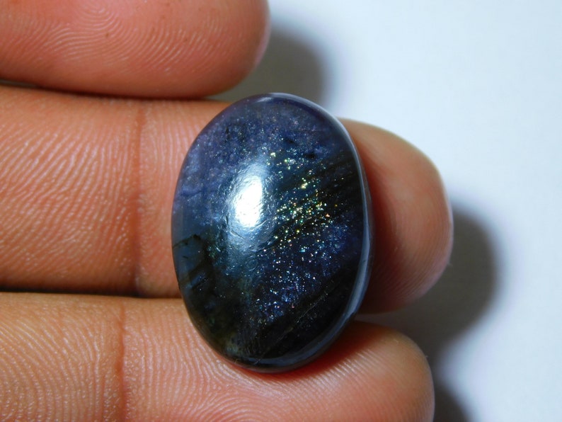 23 Ct 23X17 mm #5142 Natural Iolite-Sunstone Gemstone Iolite-Sunstone Cabochon Iolite-Sunstone Loose Semi Precious Iolite-Sunstone Jewelry