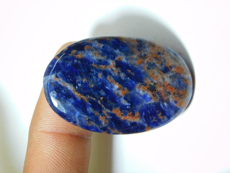 Top Quality Sodalite Gemstone Natural Blue /& Orange Sodalite Cabochon Jewelry Making Semi Precious Loose Stone 54 Ct 41X27 MM #6679 Rare