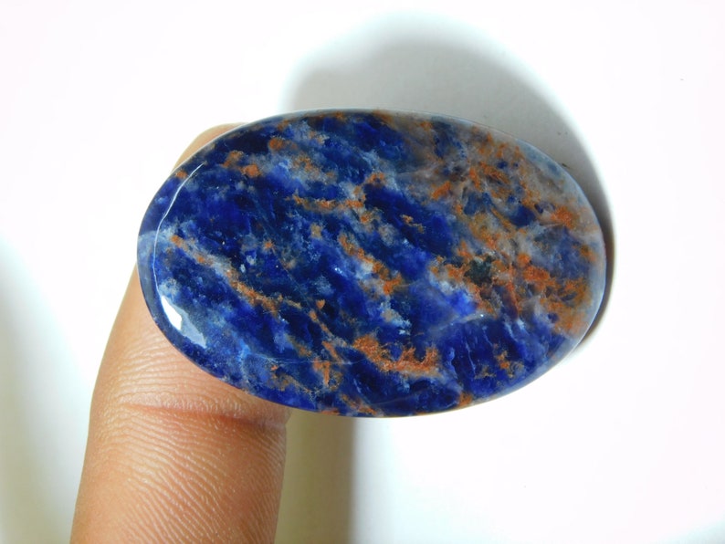 Top Quality Sodalite Gemstone Natural Blue /& Orange Sodalite Cabochon Jewelry Making Semi Precious Loose Stone 54 Ct 41X27 MM #6679 Rare