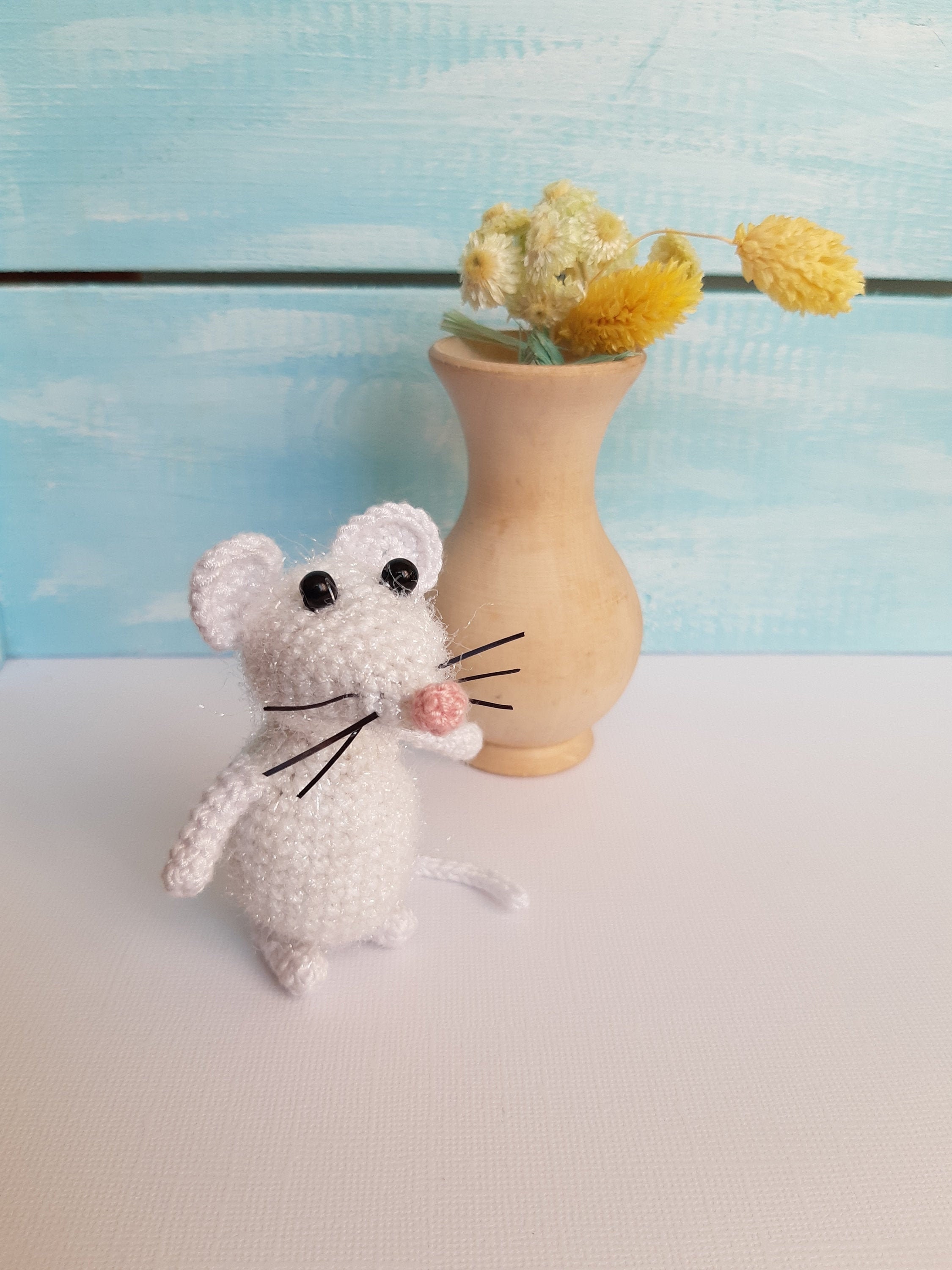 Miniature Wonderful White Mouse Toy Cute Toy Mouse Gift For Etsy