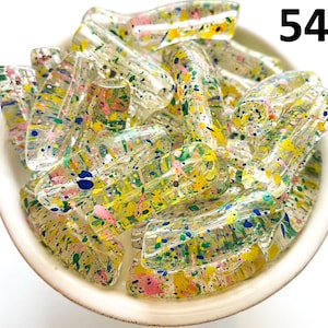 12mm Acrylic Bamboo Beads,Curved Tube Beads,Acrylic 12mm x 35mm,Bamboo Bracelet Bangle,Resin Tube Beads,Big Tube Beads,Bracelet, Holiday image 4