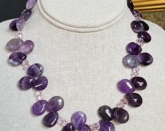 Purple Stone Necklace - Etsy