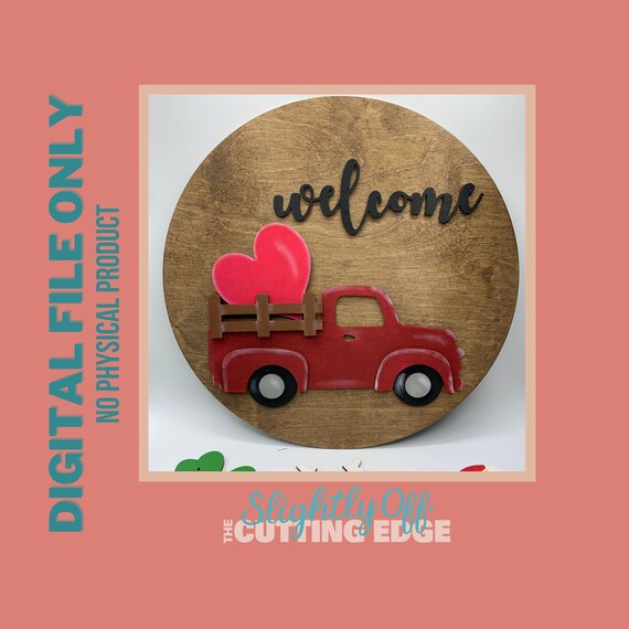 Download Seasonal Truck Svg Diy Interchangeable Vintage Truck Sign Svg