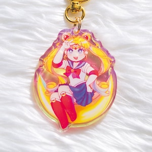 Iridescent Sailor Moon Acrylic Charm!
