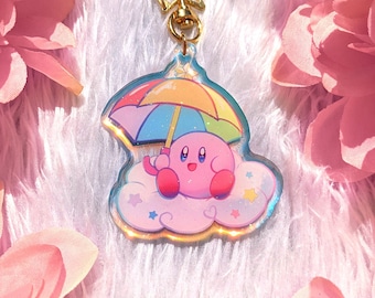 Iridescent Umbrella Kirby Acrylic Charm! Ver. 2