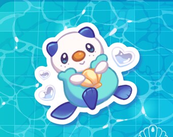 2 inch Oshawott Matte Vinyl Sticker