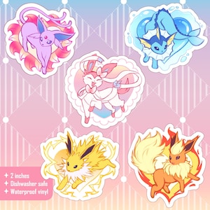 2 inch Eeveelutions Vinyl Stickers