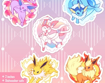 2 inch Eeveelutions Vinyl Stickers