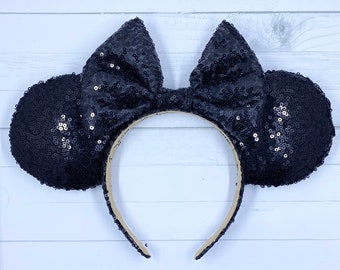Black Sequin Mouse Ears