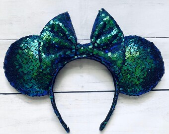 Peacock Sequin Mouse Ears