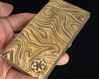 Bronze armorer's Beskar solid metal ingot, heavy, handmade sandcast metal