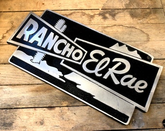 Rancho El Ray RV trailer emblem plaque logo vintage replica from original