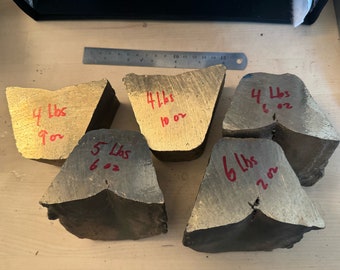 Everdur bronze - Silicon Bronze ingots saw cut into chunks.