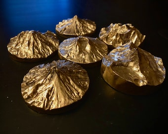Bronze Mountain topo record weight or paperweight.
