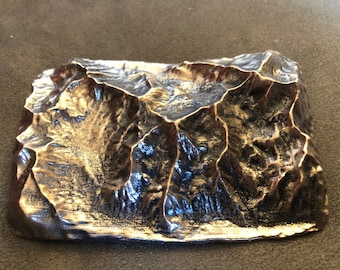 Handmade Alta and Snowbird Utah bronze belt buckle