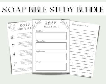 SOAP Bible Study Guide Printable| Digital Bible Study| SOAP Bible Study Template| Minimalist Bible Study| Bible Study PDF