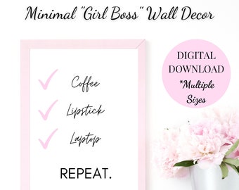 Arte de pared imprimible de Jefa / Arte de pared de Jefa / Decoración de oficina femenina / Decoración de pared de Jefa / Decoración de habitación femenina / Decoración de oficina en casa