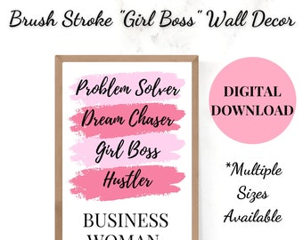 Girl Boss Wall Art| Boss Babe Printable Wall Art| Boss Babe Office Decor| Boss Lady Print| Definition Print| Gift for Her| Boss Gift