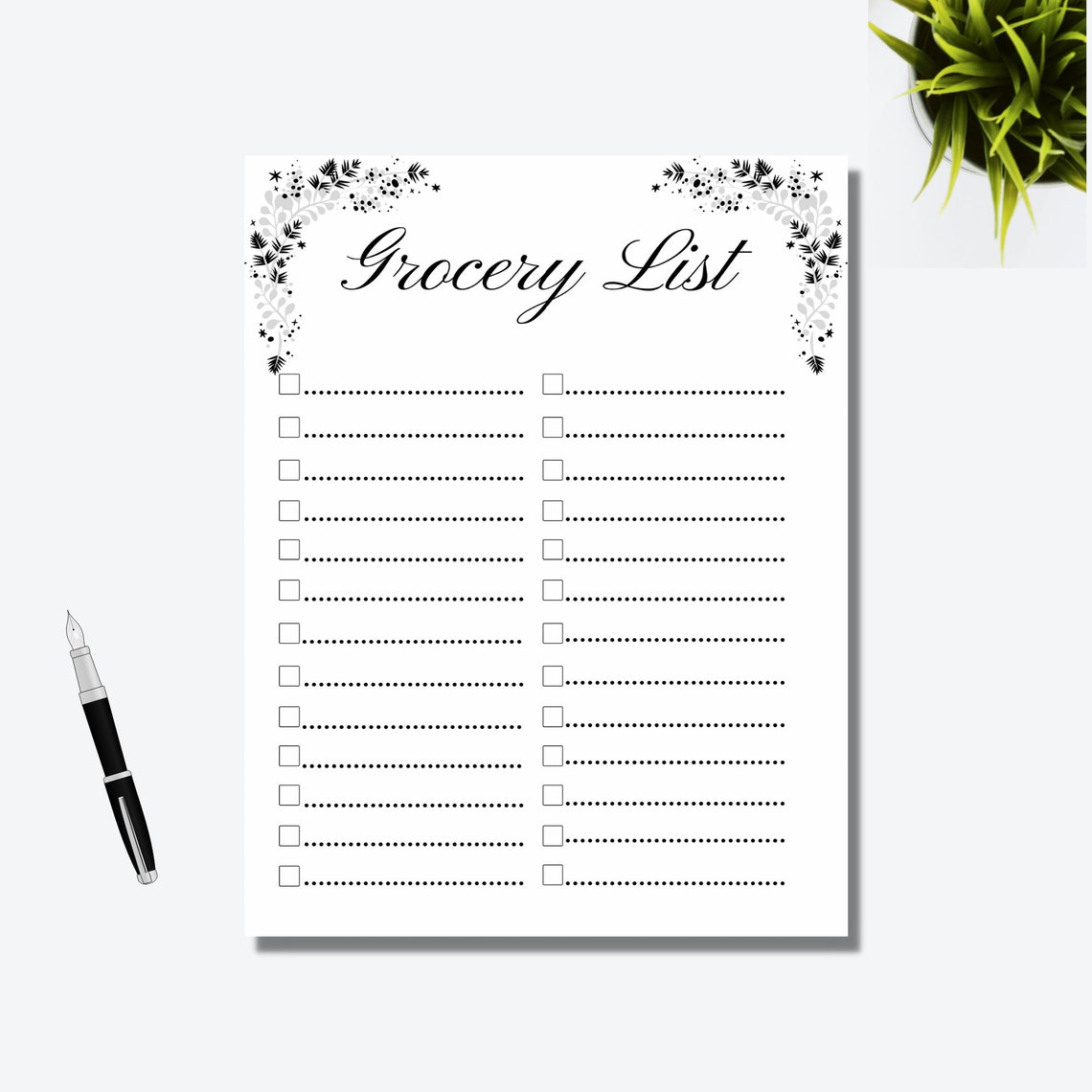 Grocery List Printable | PDF Grocery List || Shopping List | Meal Prep ...
