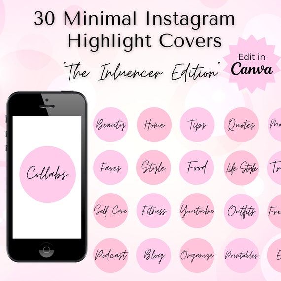 30 Pink Instagram Highlights Editable Instagram Highlight Covers