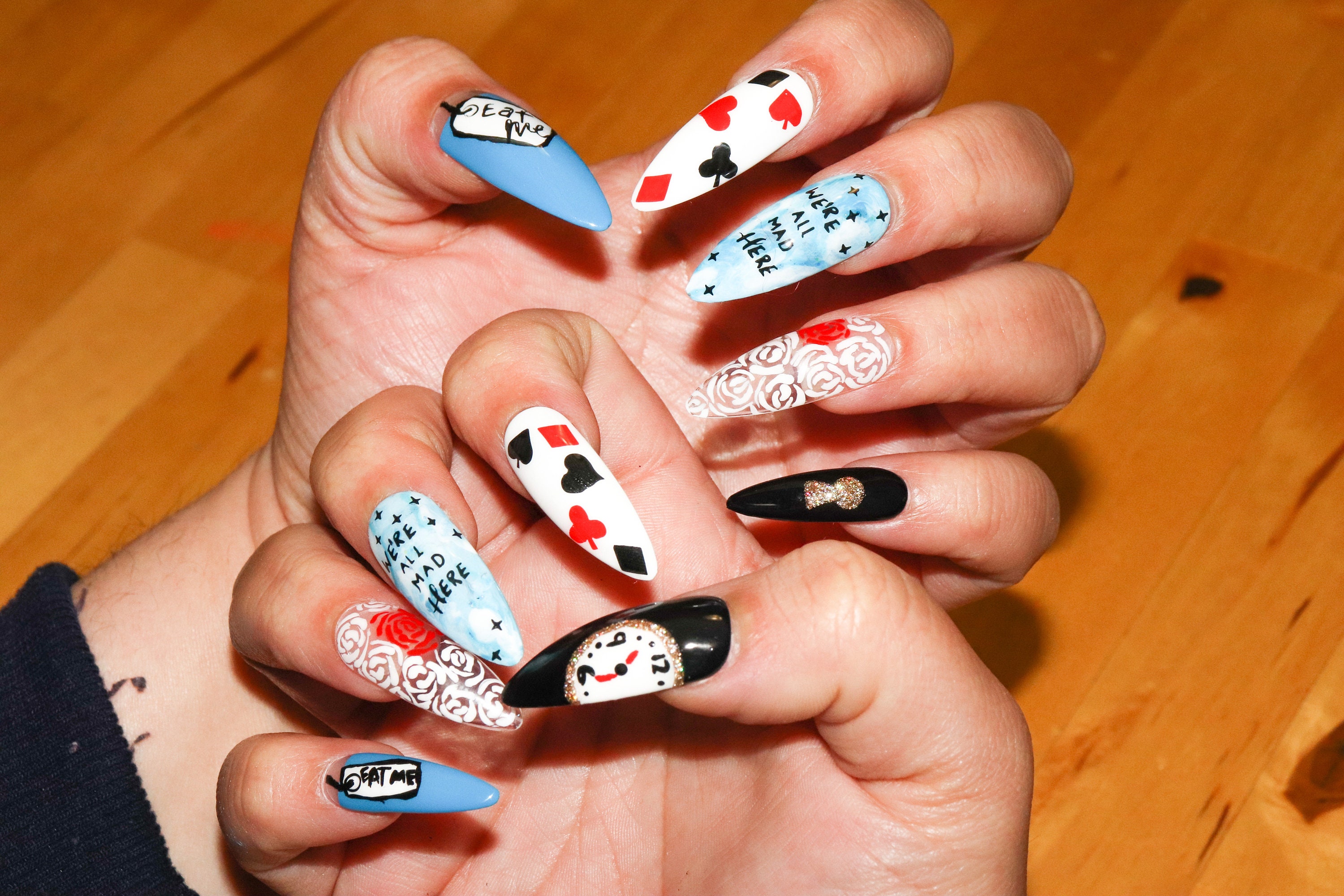 Alice In Wonderland Rabbit Nail Art