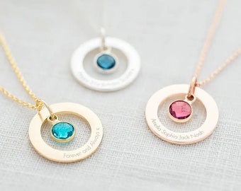 Gepersonaliseerde naam ketting, geboortesteen ketting, aangepaste naam ketting, bruidsmeisje cadeau, sierlijke ketting, cadeau voor haar, naam sieraden