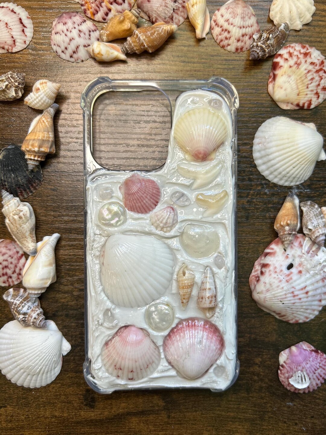 Shell Case for iPhone L Seashell Phone Case L Diy Phone Case L Handmade ...