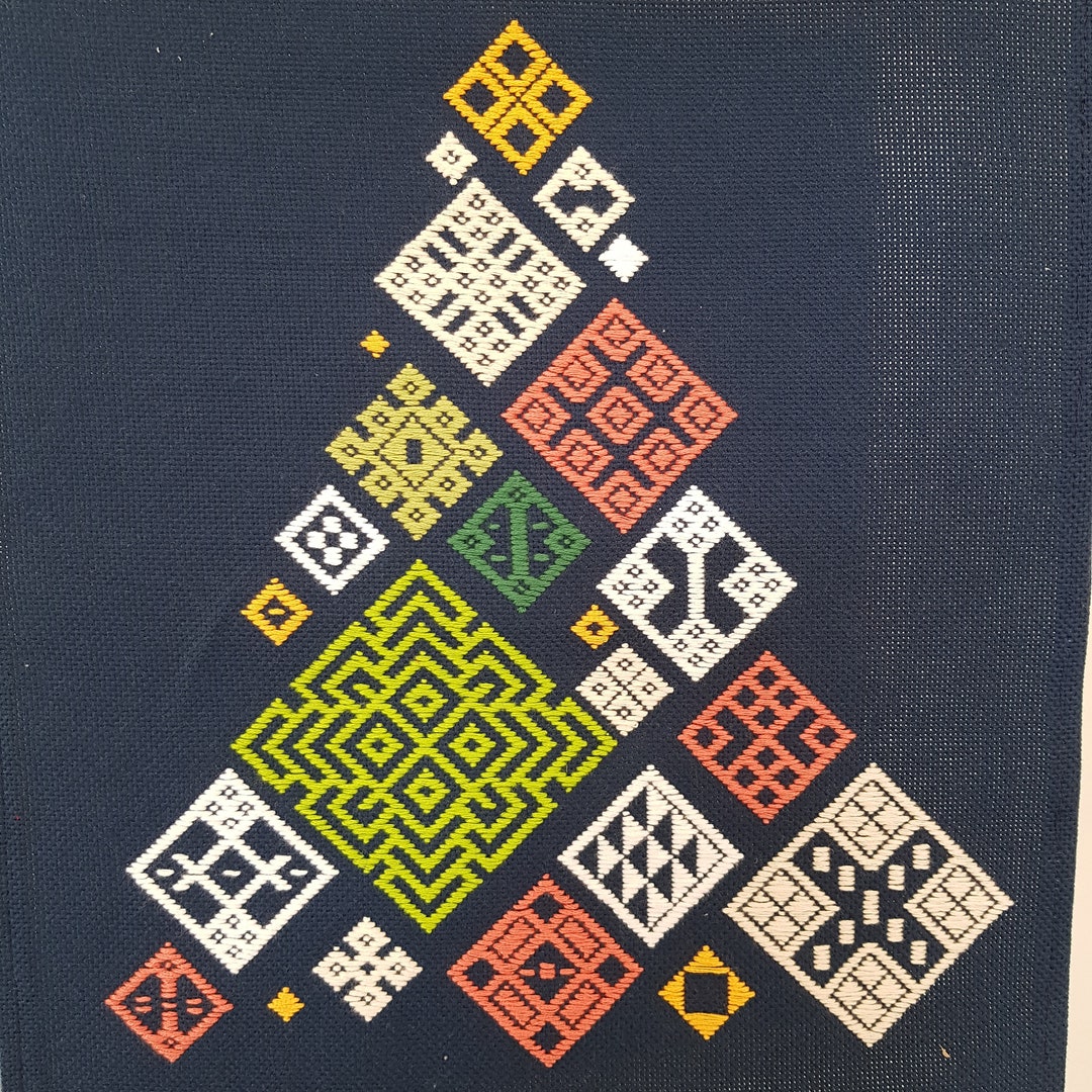 DIY KIT Kogin Tree Kit LARGE Japanese Embroidery Tapestry Wall Etsy UK