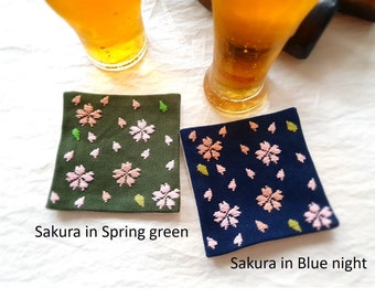 DIY Kogin KIT Japanese traditional embroidery coaster kit Kogin-zashi