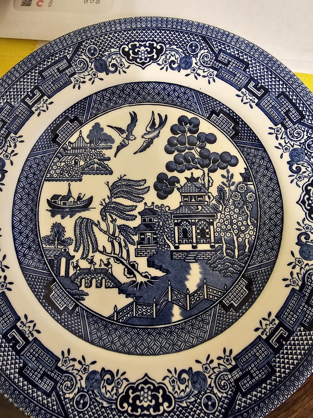 Churchill Blue Willow 8" Salad Plate - Etsy