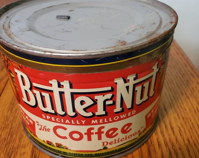 Vintage Butternut Coffee Tin Etsy