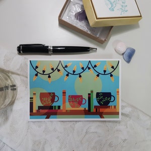 Cartolina accogliente Bookshelf Mugs