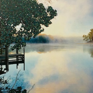Lake View Morning — Hand Painted Print (unframed)