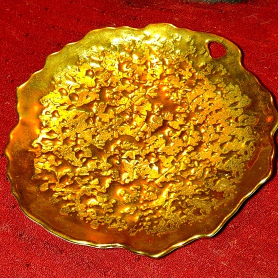 6in Decorative Gold Vintage Plate Made by Holley Ross Etsy