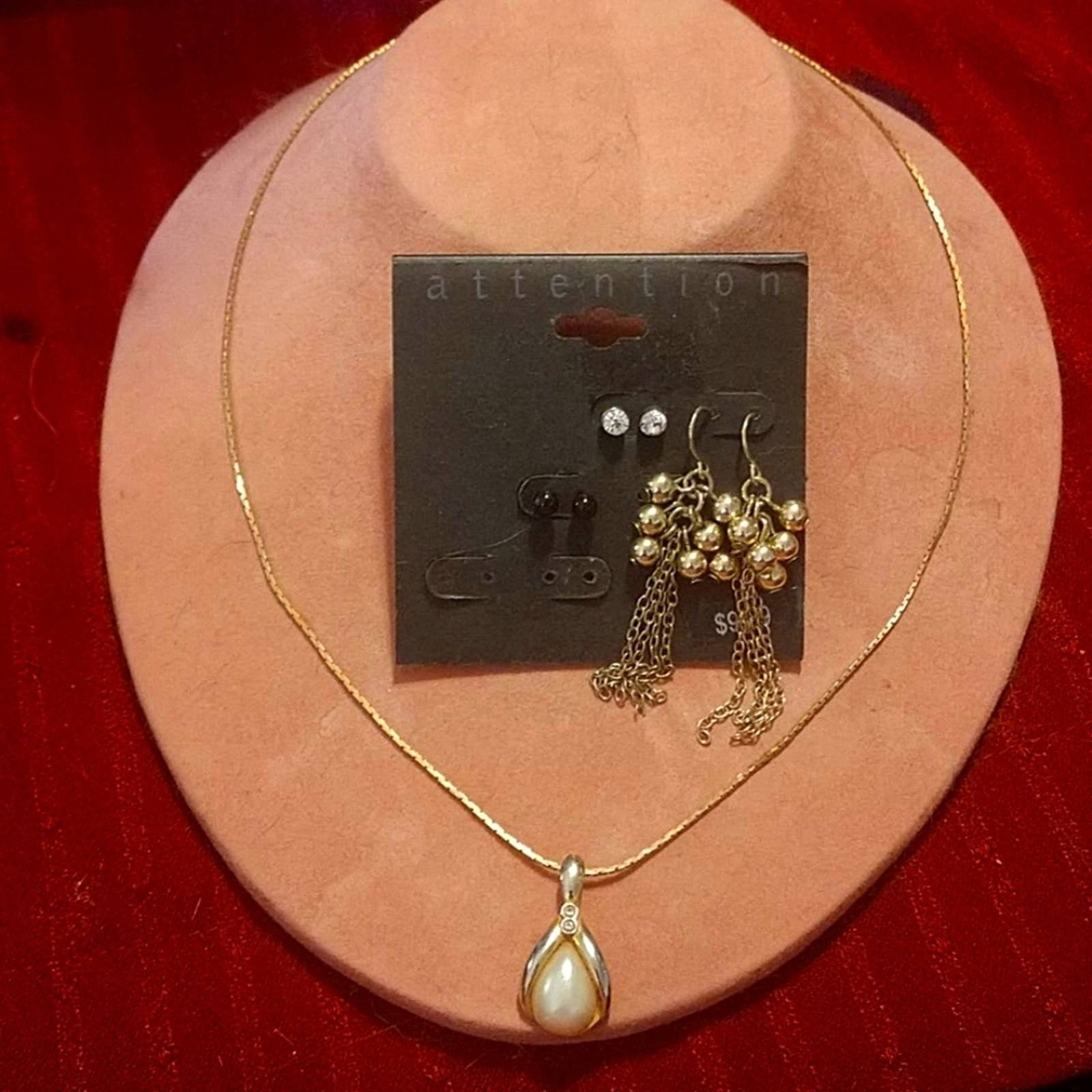 Vintage Avon Pearl Necklace With Sparkly Rhinestone Center - Etsy Denmark