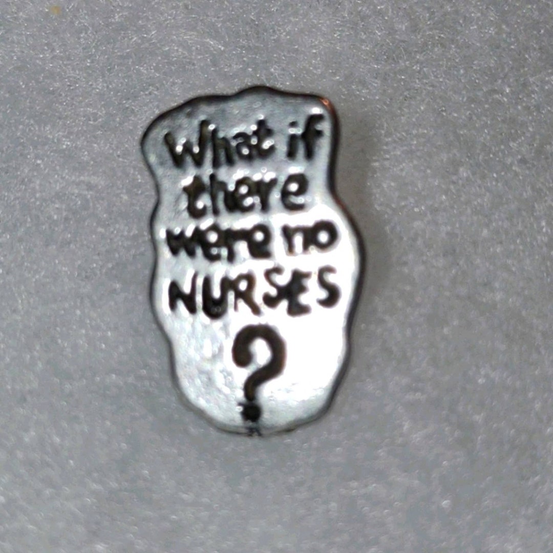 Silver Vintage SERIOUS Nursing Pin Etsy UK